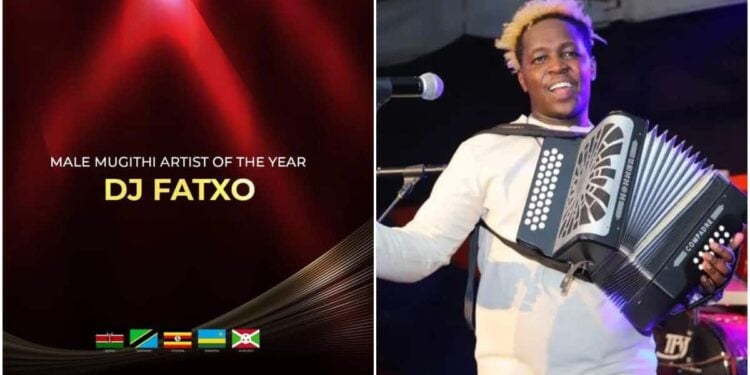 Male Mugithi Artist Of The Year Award Winner Dj Fatxo :Photo/Courtesy