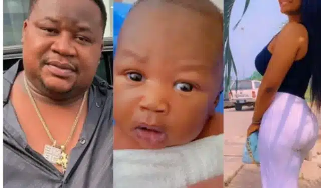A Photo Of Cubana, His Alleged Child And Kenyan Baby Mama :Photo/Courtesy