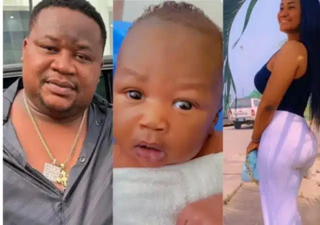 A Photo Of Cubana, His Alleged Child And Kenyan Baby Mama :Photo/Courtesy