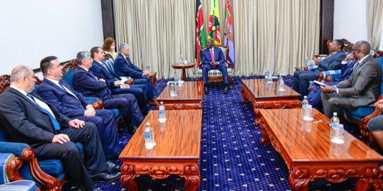 President William Ruto When He Hosted The Hungarian Delegation At State House, Nairobi. Photo/Pcs