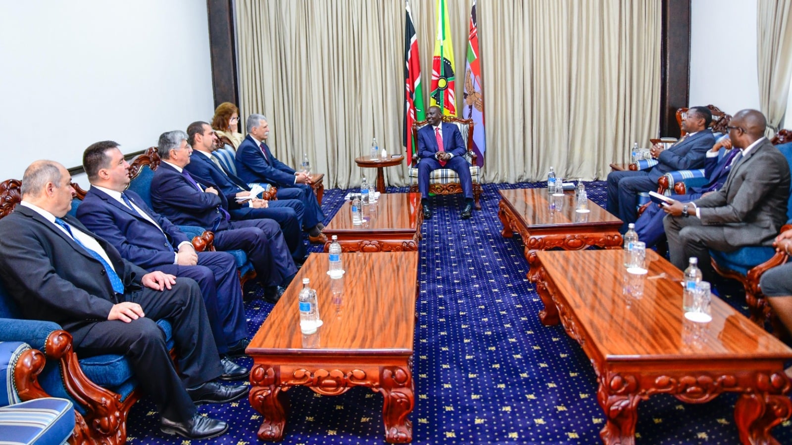 President William Ruto When He Hosted The Hungarian Delegation At State House, Nairobi. Photo/Pcs