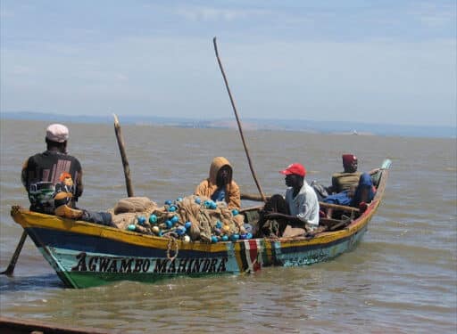 An Image Of Fishermen In Lake Victoria.photo/Courtesy