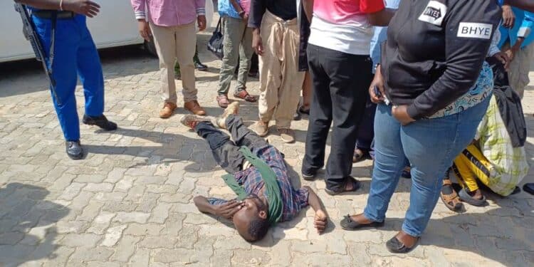 Mackenzie'S Co-Accused Too Weak To Stand After Hunger Strike A Past Photo Of Pator Mackenzie'S Follower Unable To Walk To Court After Staging Hunfer Strike. Photo/Courtesy