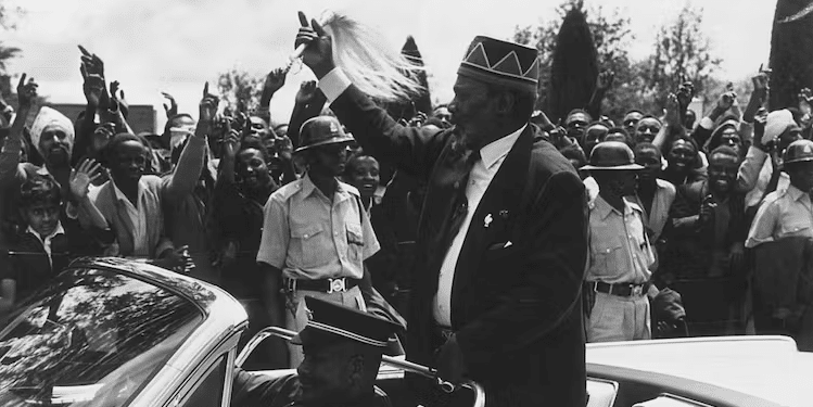 Kenya’s First President Jomo Kenyatta Waves At A Crowd | Harry Benson/Getty Images