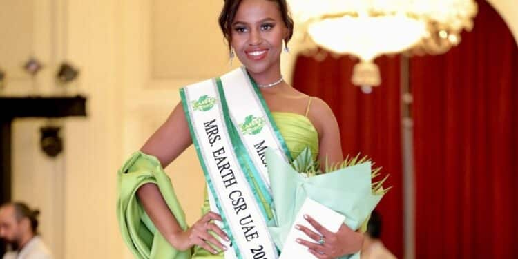 Habiba Abdurahman Hemed, Third Place Winner In The Mrs Earth Uae Fete. Photo/Courtesy