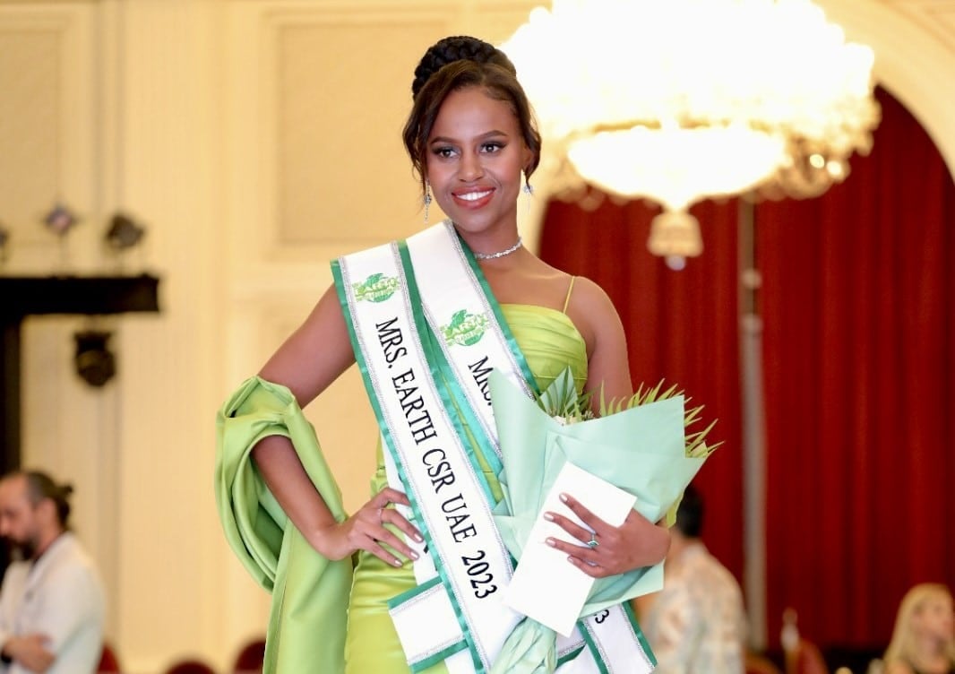 Habiba Abdurahman Hemed, Third Place Winner In The Mrs Earth Uae Fete. Photo/Courtesy
