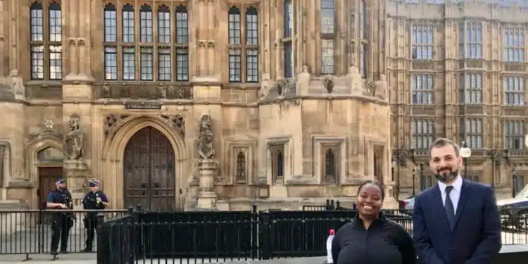 ‘We Weren’t Viewed As Humans’: Migrant Workers Tell Parliament Of Discrimination And Cruelty On Uk Farms Tbij Reporter Emiliano Mellino And Sybil Msezane Outside The House Of Lords | Tbij
