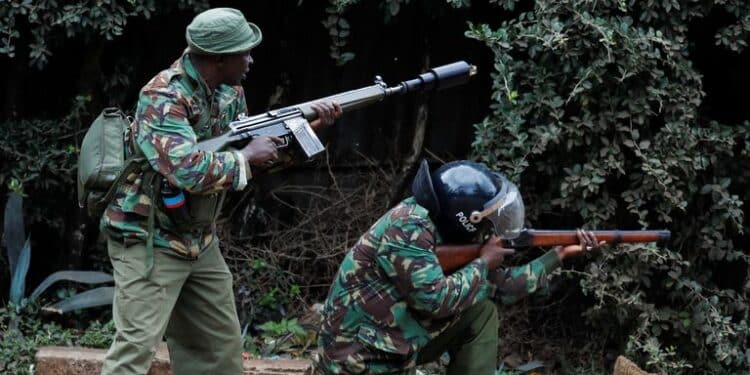 A Photo Collage Of Police Ig Japhet Koome And Anti-Finance Bill Protetestors In Nairobi..png