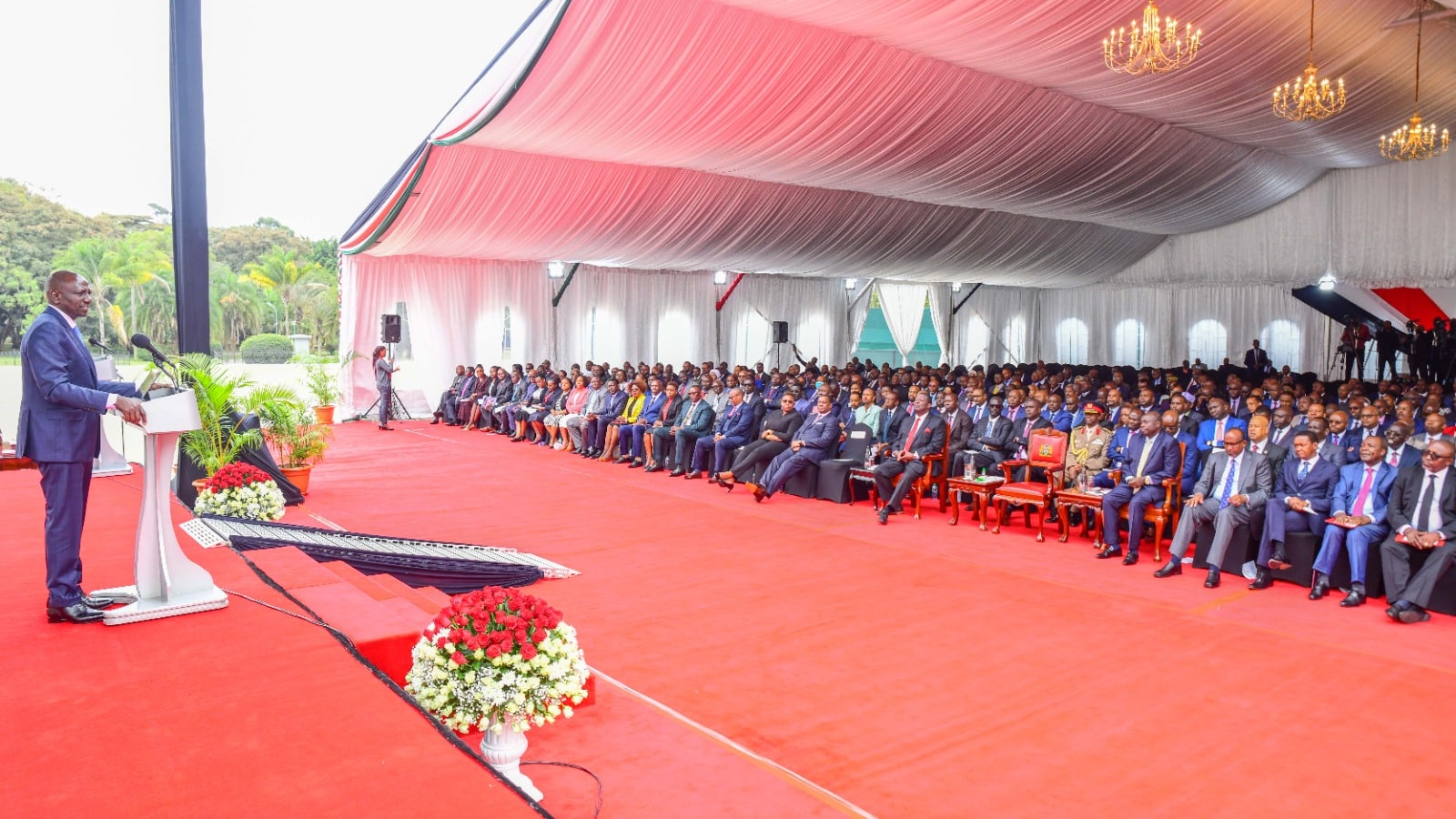Lawyer Plo Lumumba Disappointed With President Ruto For Not Sacking Kuria And Kindiki Over Their Lateness At His Function.
