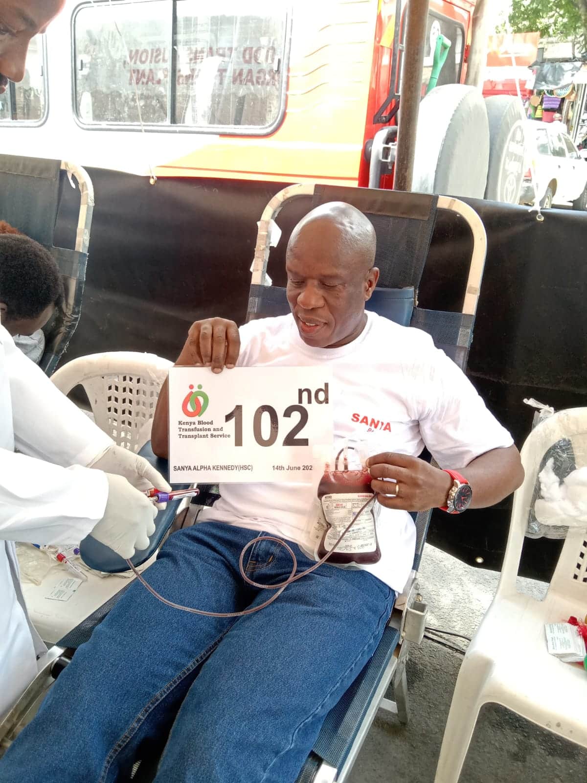 Kenya’s Record Blood Donor Clocks 102 Times Kenya’s Record Blood Donor Clocks102 Times