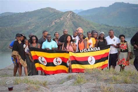 Why More Kenyans Are Flocking To Uganda - Report A Group Of Millennials Pose At A Loftier Altitude Overlooking The Twin Lakes In Rubirizi District, Queen Elizabeth National Park In Uganda.