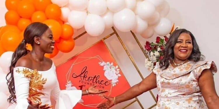 Dr Ida Odinga With Singer Akothee In A Past Function. Photo/Akothee.