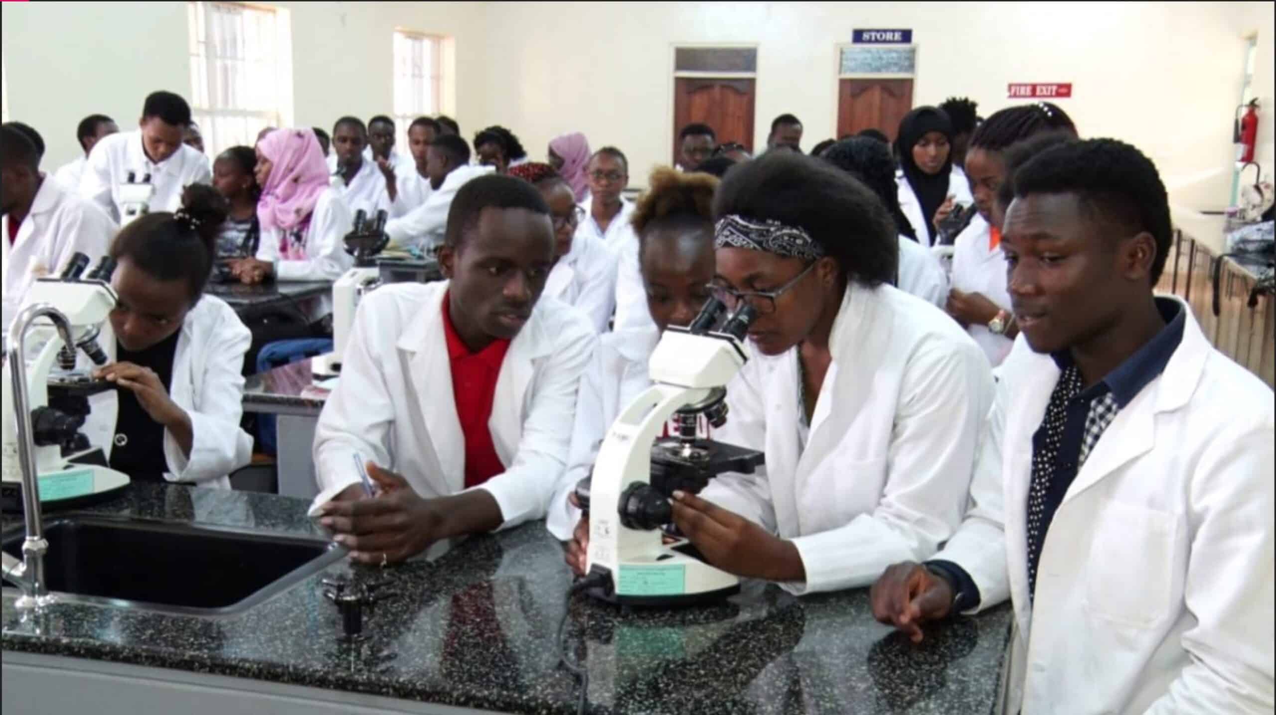 Kisii University Students During A Labarotory Session.