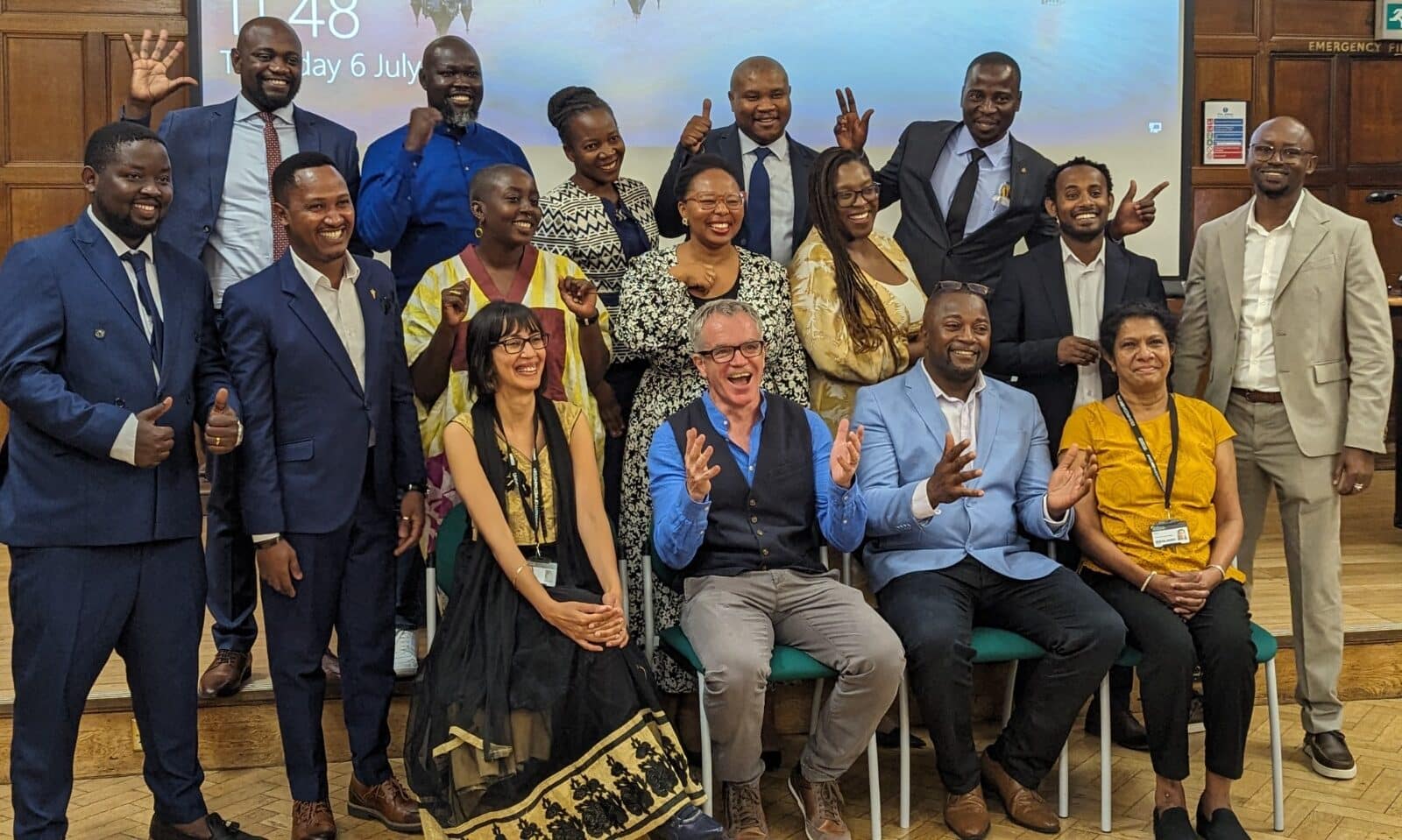 Members Of Chevening Africa Media Freedom Fellows Pose For A Photo After Completing Their Studies In The Uk In July 2023. 