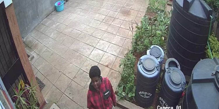 A Cctv Image Of A Suspect In The Erick Maigo Murder Case. 