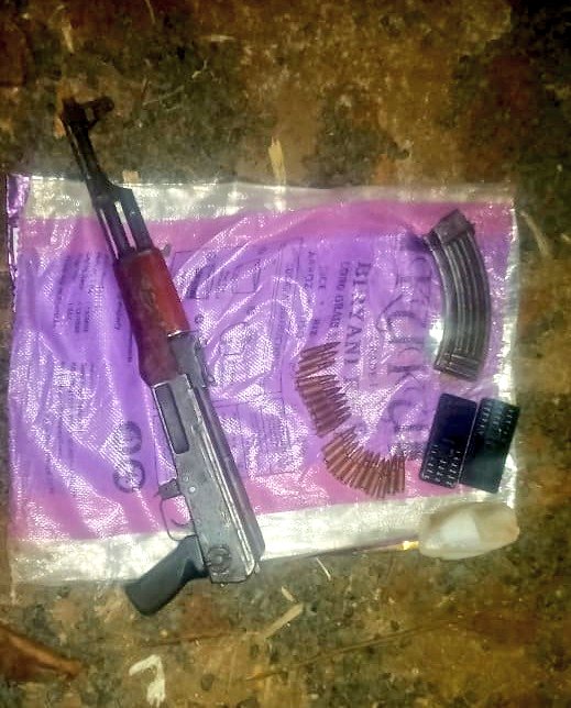 A Photo Showing The Ak 47 Rifle Receovered From The Suspected Robbers In Kisii County. 