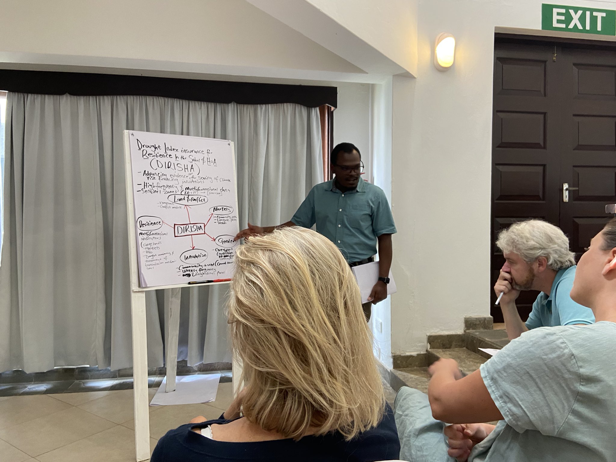 Dr. Kelvin Shikuku In A Past Presentation On Drought Insurance.
