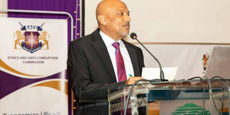 Eacc Has Warned Against Paying Fake Papers. Eacc Ceo Twalib Mbarak. Photo/Dci.