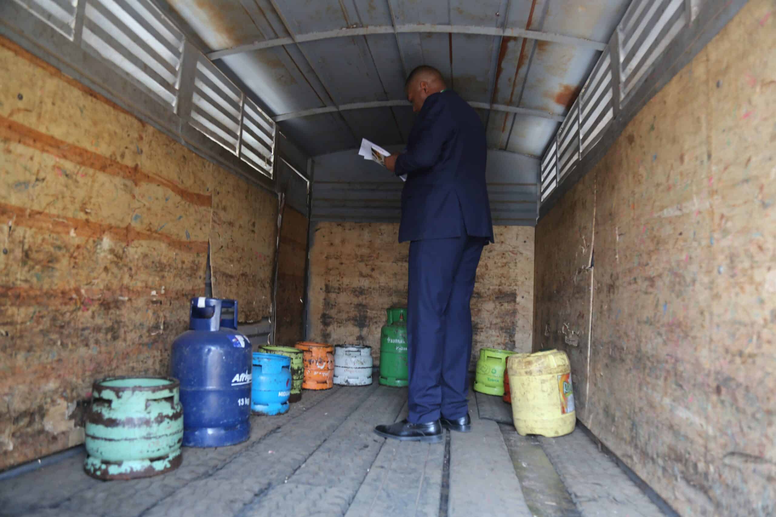 An Epra Official Carries Out Inspection At A Gas Refilling Plant In Industrial Area On September 6, 2023. 
