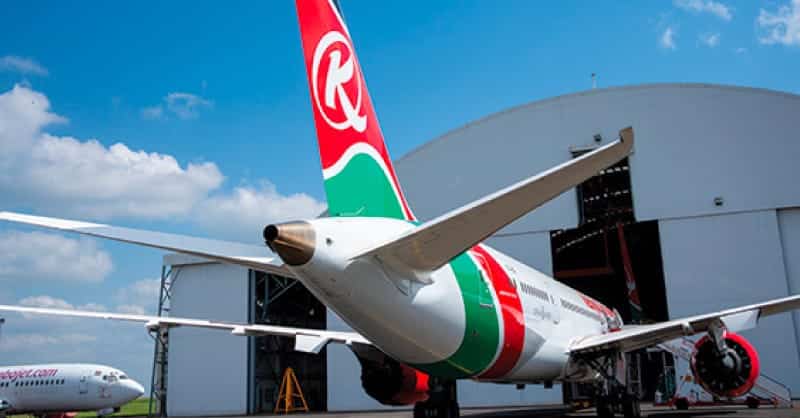 Kcaa Clears Air On Near-Death Kq Flight From London To Nairobi A Photo Showing A Kq Aircraft In Hangar At The Jkia In Nairobi.
