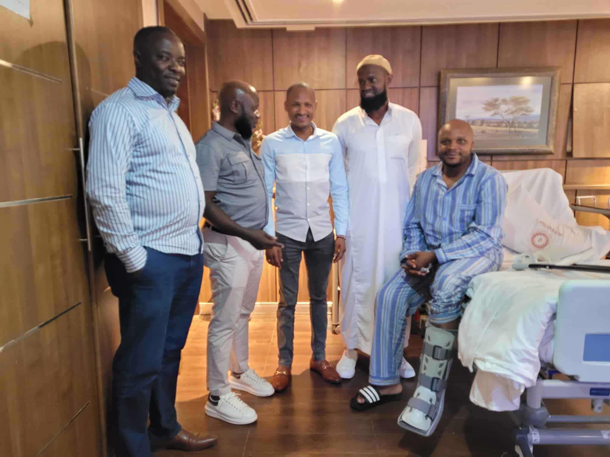 Embakasi East Mp Babu Owino Alongside Other Friends Visit Lang'Ata Mp Felix Jalang'O At The Nairobi Hospital. Photo/Jalang'O