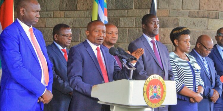 Interior Cabinet Secreary Kithure Kindiki On September 19, 2023. 