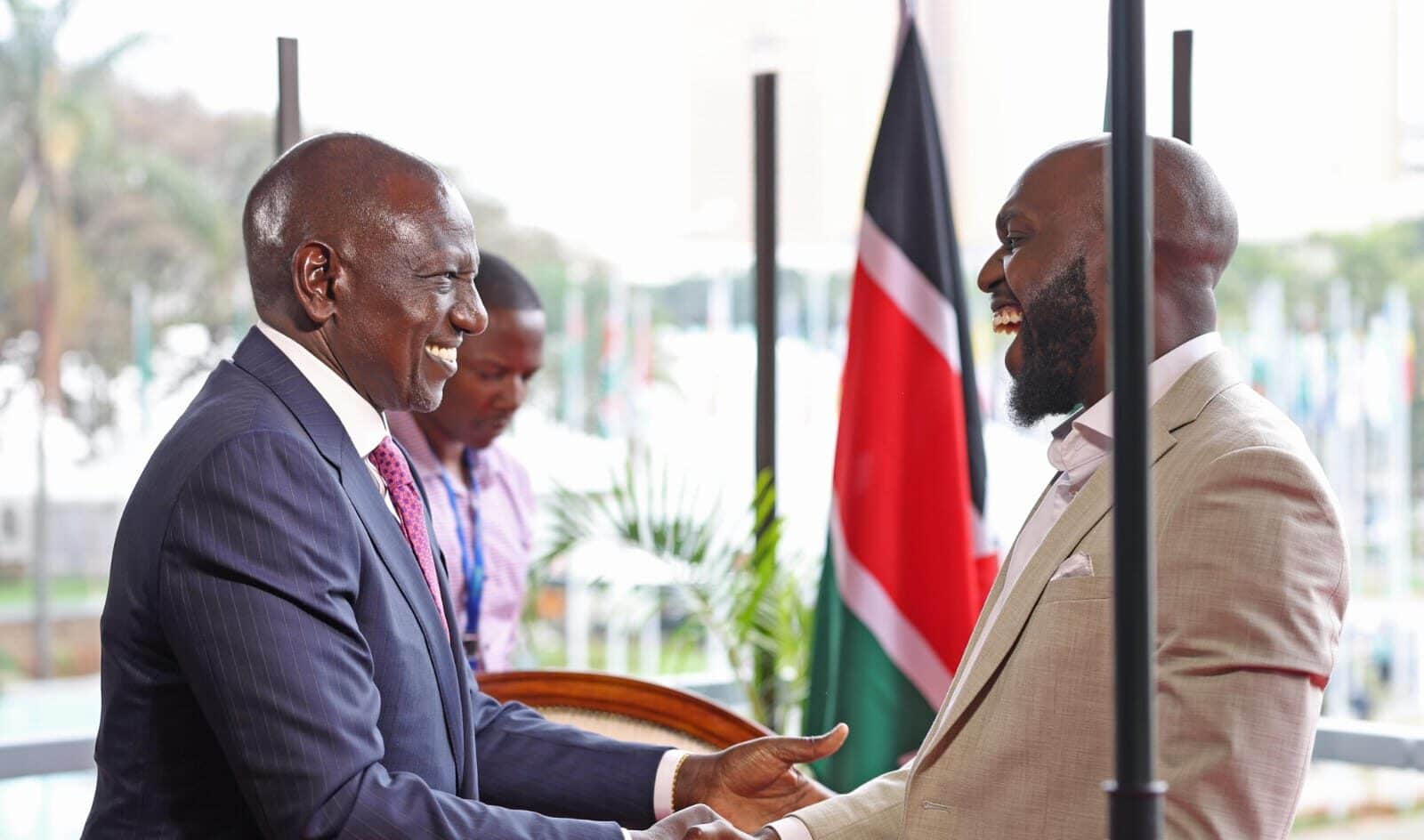 Larry Madowo Blasts Morocco Over Visa President William Ruto (Left) Shares A Light Moment With Cnn Journalist Larry Madowo During The Africa Climate Summit In Nairobi.