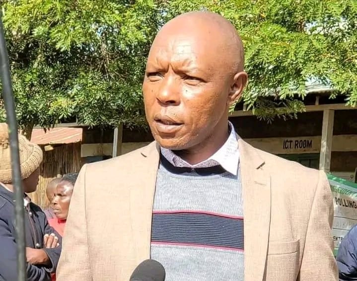 Former Mungiki Leader Maina Njenga Addresses Journalists At A Past Event.
