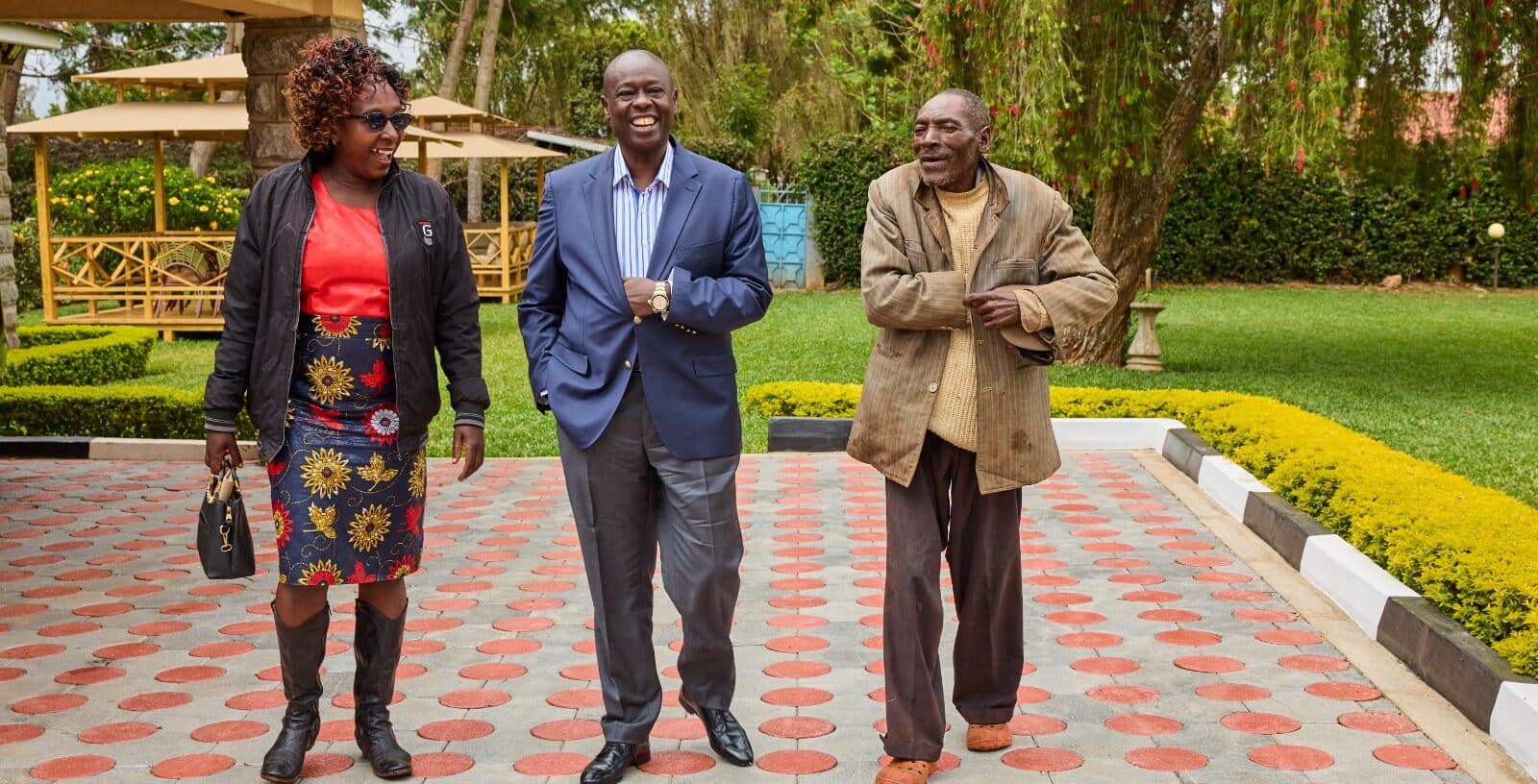 Deputy President Rigathi Gachagua (Center) Interacts With Friends At His Rural Home In Mathira, Nyeri County On September 24, 2023.