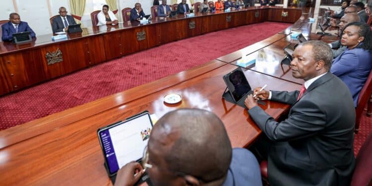 Members Of President William Ruto'S During A Past Cabinet Sesssion.
