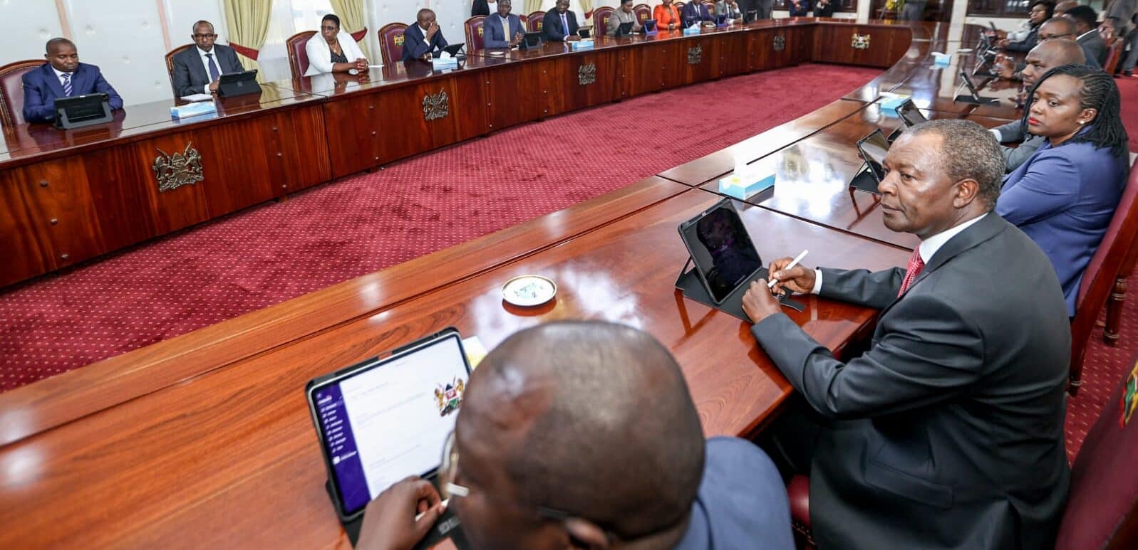 Members Of President William Ruto'S During A Past Cabinet Sesssion.