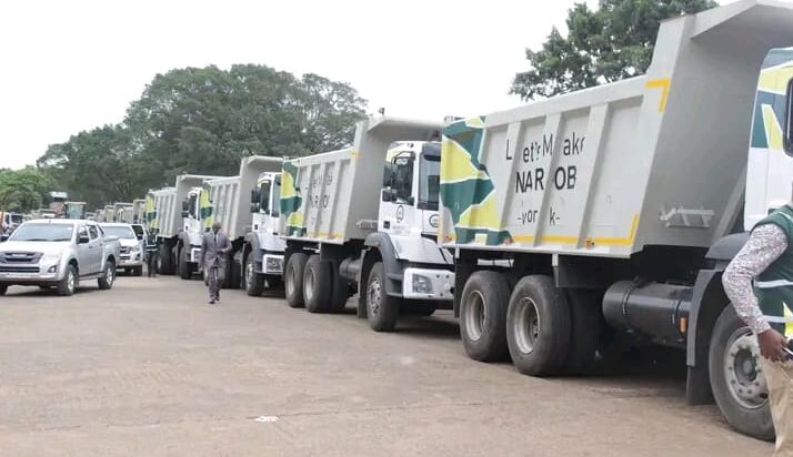 Part Of The Fleet Unveiled By Governor Sakaja In Preparedeness To El Ninio At Uhuru Park. 