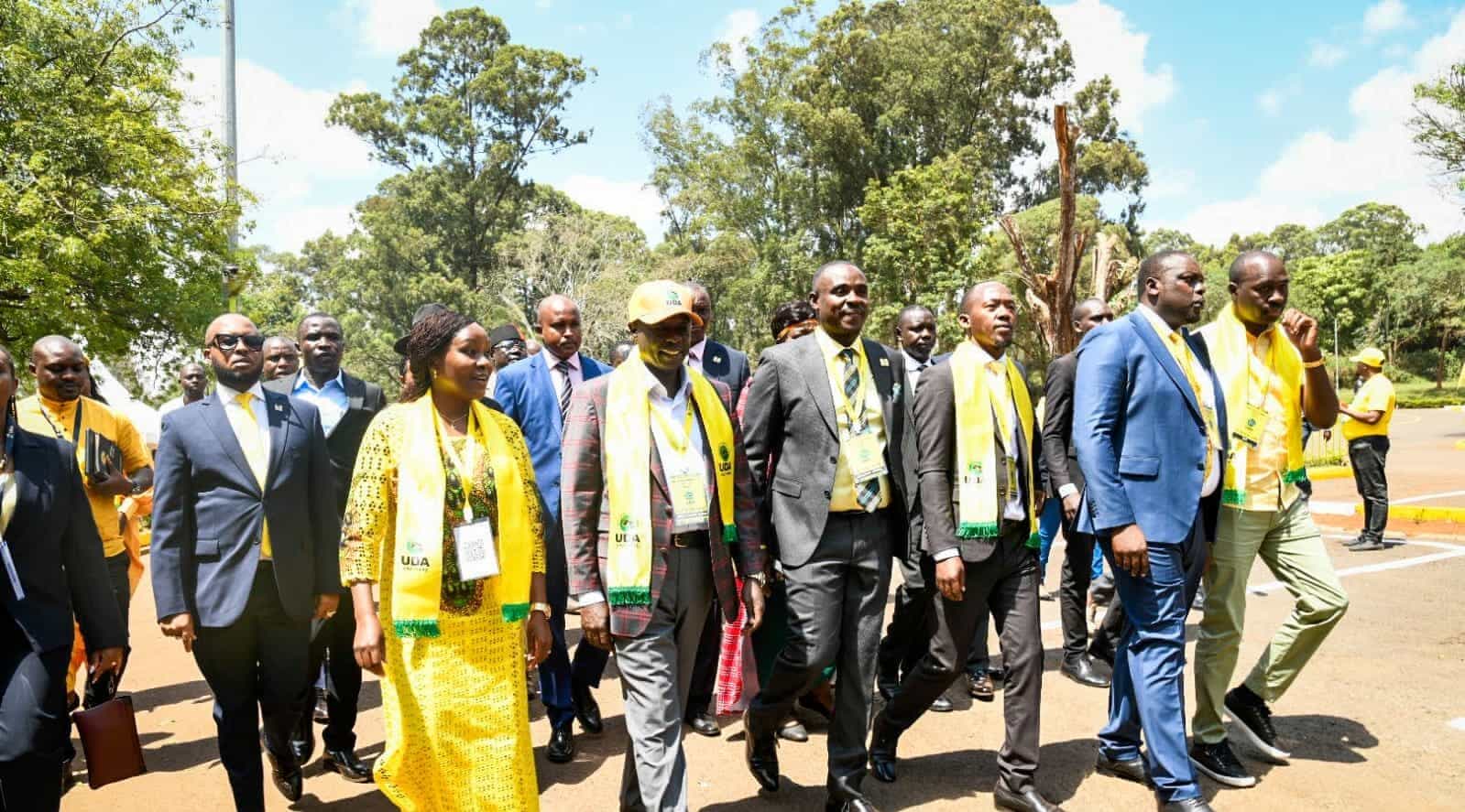 Deputy President Rigathi Gachagua And Uda Secretary General Cleophas Malala Arriving At Bomas Of Kenya For The National Governing Council. 