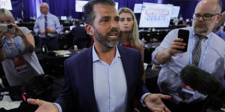 Donald Trump Jnr'S Account Hacked A Past Photo Of Donald Trump Junior.