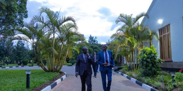 Why Ruto Finds It Hard To Sack Moses Kuria Deputy President Rigathi Gachagua (Left) And Trade Cs Moses Kuria Meet At The Karen Dp'S Residence.