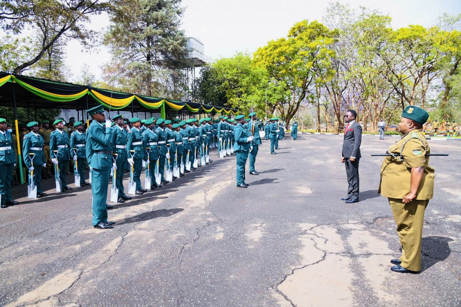 Thousands Of Graduates Show Up For 350 Kdf Slots Recruitment A Photo Of Nys Gradautes In A Past Parade.