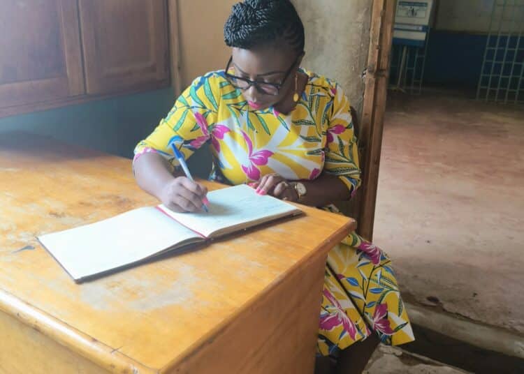 Nominated Senator Gloria Orwoba Sins A Vistors' At A Past Event. 