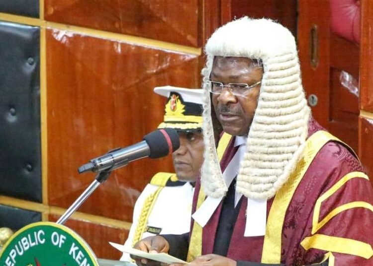 National Assembly Speaker Moses Wetangula Addresses Mps At Parliament Buildings. 