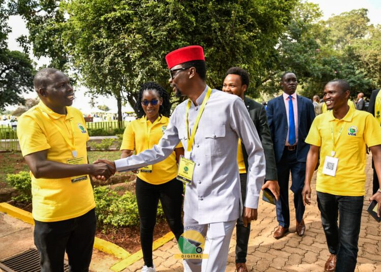 Kimilili Mp Didmus Barasa Arrives (In Red Cap) At The Bomas Of Kenya During The National Governing Council Meeting. 