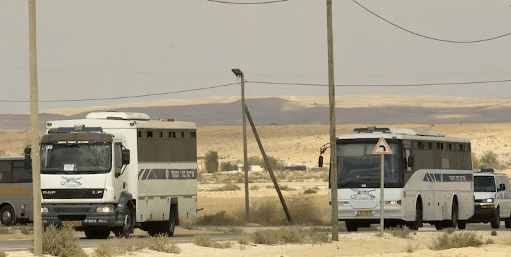 Buses Carrying Palestinian Prisoners On Oct. 16, 2011, Who Were Being Exchanged For Israeli Hostage Gilad Shalit, Held By Hamas For Five Years.