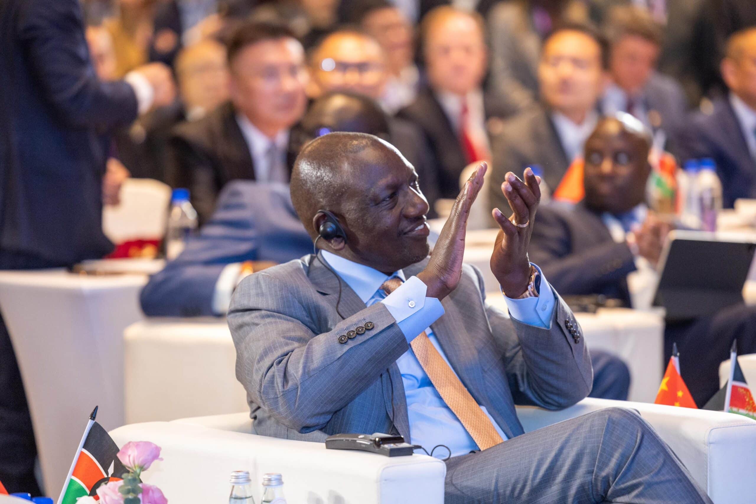 President Williiam Ruto During An Investors' Roundtable In Beijing, China. Photo/Pcs.
