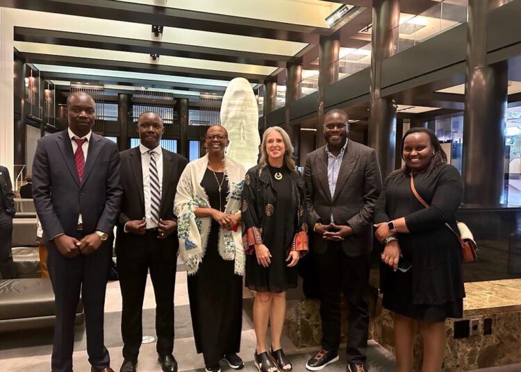 Nairobi Governor Johnson Sakaja (Second From Right) Leads A Team In A Meeting With Usaid'S Chief Climate Officer Gillian Caldwell. 