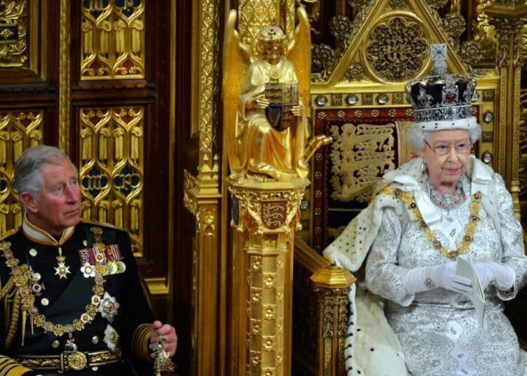 King Charles Iii (Hen Prince) With Late Queen Elizabeth Ii.