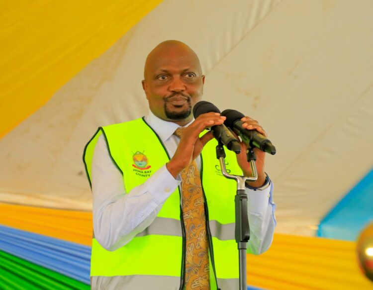 Public Service Cabinet Secretary Moses Kuria Speaks During A Past Function. 