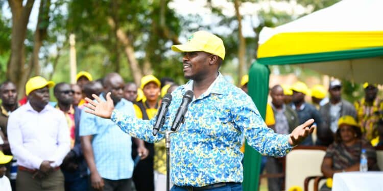 Uda Secretary General Cleophas Malala Addreses A Function In Bungoma County On October 8, 2023.