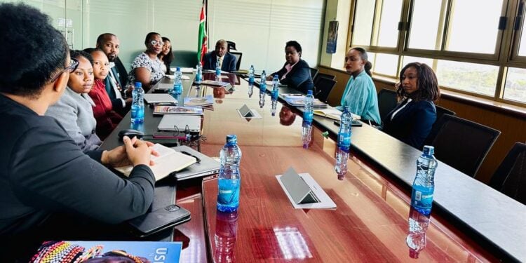 Moses Kuria Meeting The Ushanga Kenya And Mastercard Representatives On Tuesday October 3 Photo/Moses Kuria