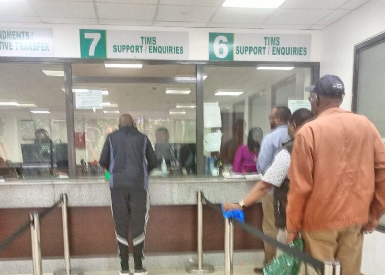 Motor Vehicle Owners Line Up To Collect New Generation Number Plates At Ntsa Headquarters. 