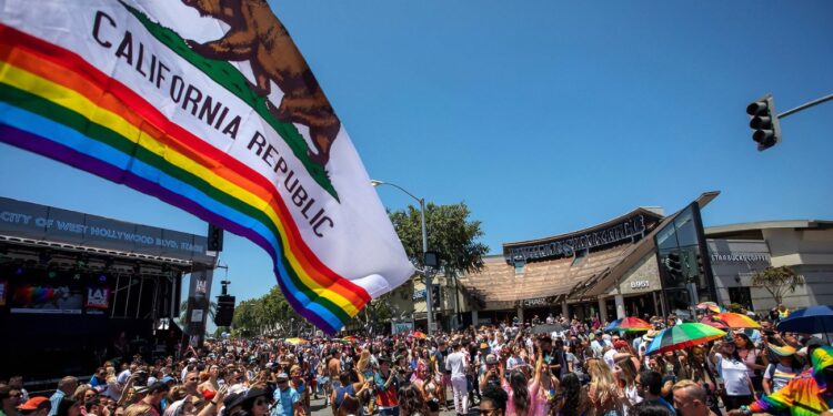 A Californian Flag Branded With The Lgbtq Flag Photo/Courtesy