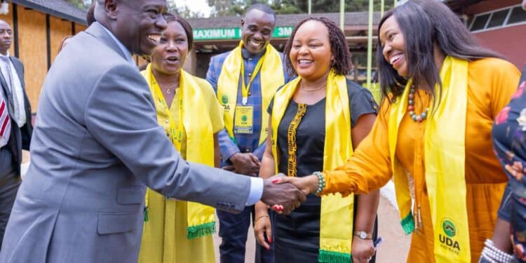 Susan Kihika Greets Deputy President Rigathi Gachagua At A Past Event. Photo/Courtesy. 