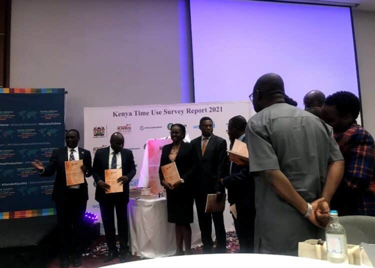 New Report Shows How Kenyan Men And Women Spend Time Knbs Officials Joiin Other Development Partners During The Launch Of The Time Use Report.